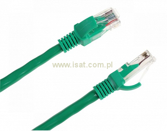 Patchcord przewód kabel UTP kat. 6e 2,0m zielony wtyk - wtyk RJ45