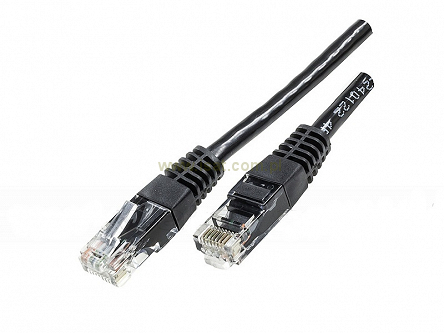 Patchcord przewód kabel UTP kat.6 5,0m czarny wtyk - wtyk RJ45