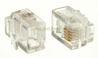 Wtyk modularny telefoniczny RJ11 6p4c 100szt