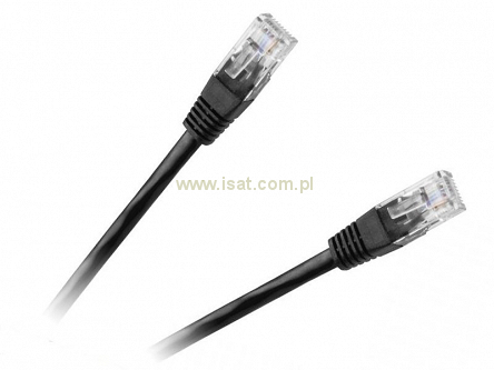 Patchcord przewód kabel UTP kat.6 0,5m czarny wtyk - wtyk  RJ45