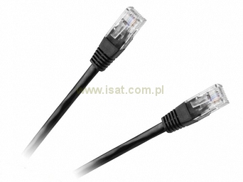 Patchcord przewód kabel UTP kat.6 0,5m czarny wtyk - wtyk  RJ45