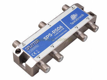 Rozgałęźnik splitter 1/6 5-2400 MHz Spacetronik SPS-R06. do unicabla