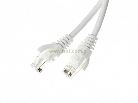 Patchcord przewód kabel UTP kat. 6e 3,0m biały wtyk - wtyk