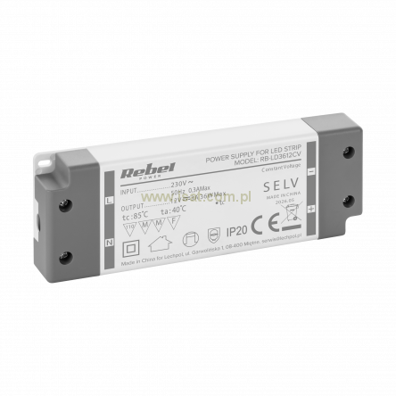 Zasilacz Rebel do sznurów LED 12V/4.2A max.50W IP20 wewnętrzny
