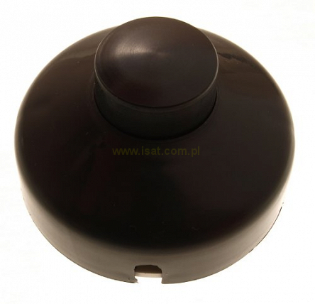 Przełącznik ON-OFF bistabilny 2 pin 230V nożny przelotowy czarny