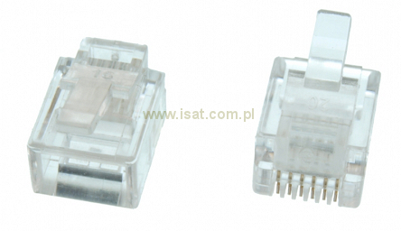 Wtyk modularny telefoniczny RJ12 6p6c 50szt