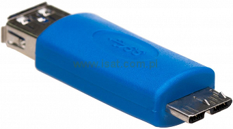 Adapter USB 3.0 - gniazdo USB-A / microUSB-B Akyga