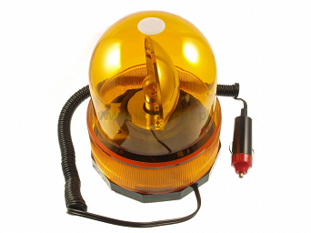 Lampa ostrzegawcza zasilanie 24V pomarańczowa błyskowa kogut magnes