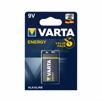 Bateria alkaliczna VARTA 9V ENERGY 1szt. wydajna i ekonomiczna
