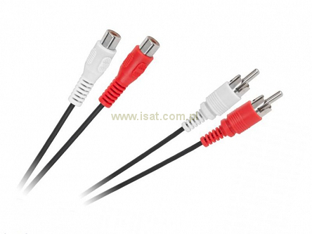 Przedłużacz audio RCA (Cinch) 2x gniazdo - 2x wtyk długość 5m