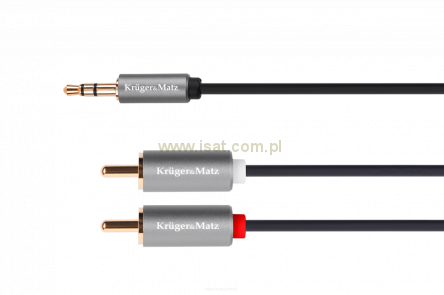 Kabel JACK 3,5mm - 2x RCA CINCH 3,0mb Basic Kruger&Matz