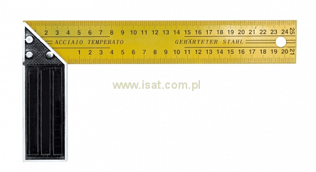 Kątownik stolarski 25cm z aluminiową stopką 