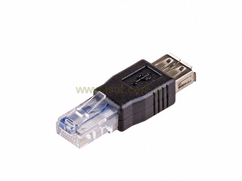 Adapter przejściówka z gniazda USB typu A na wtyk RJ45 AK-AD-27