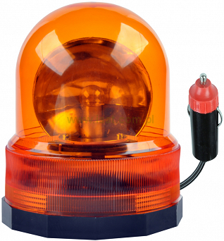 Lampa ostrzegawcza zasilanie 12V pomarańczowa błyskowa kogut magnes 