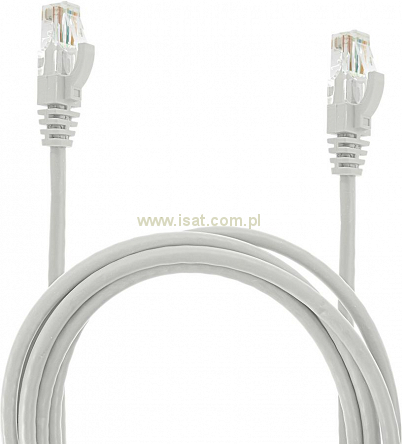 Patchcord przewód kabel UTP kat. 6e 20m biały wtyk - wtyk RJ 45 Gigabit