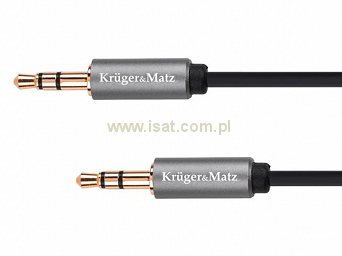 Przewód audio aux 2x wtyki Jack stereo 3,5mm, długość 1,0m Kruger&Matz