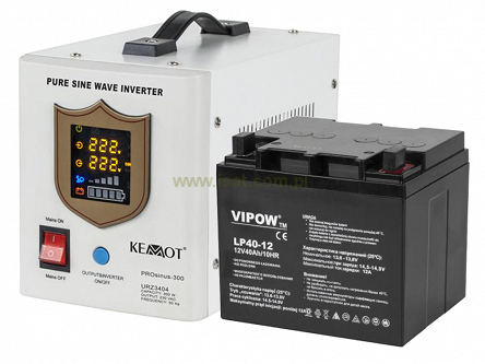 Awaryjne zasilanie PROsinus 300W akumulator 40Ah