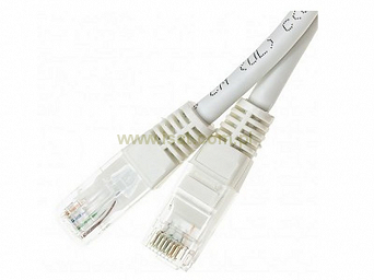 Patchcord przewód kabel UTP kat. 6e 5,0m biały wtyk - wtyk